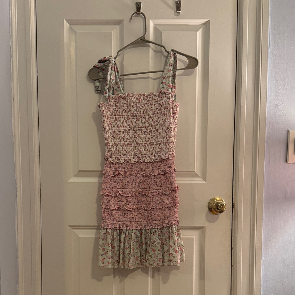Floral Pink and Cream LoveShackFancy Dress